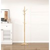 Cesicia Solid Wood Finish Coat Rack, 9 Hooks Coat Hanger Stand - 3 of 4