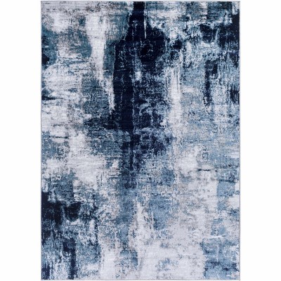 Hauteloom Apas Abstract Blue Area Rug