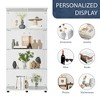 Wooakway 65'' x 32'' Glass Display Cabinet Curio Cabinet with Lockable Double Doors for Home and Office - 4 of 4