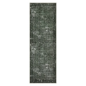Washable Rugs,Area Rug for Living Room Bedroom, Washable Brown Rug Vintage Print Carpet - 1 of 4