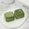 Unique Bargains Velvet Octagon Wedding Proposal Engagement 2 Slot Jewelry Storage Ring Box - 4 of 4