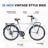RISOKEYS 26 Inch Vintage Commuting Adult Cruiser Bicycle, 7 Speed Commuter Steel Frame Bike for Commuting to Work Shopping Hanging Out - 4 of 4