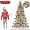 Yaheetech 6Ft/7.5Ft Pre-Lit Snow Flocked Christmas Tree with 400 White LED Lights - 3 of 4