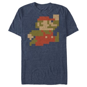 Men's Nintendo Small Mario Pixelated T-Shirt - 1 of 3