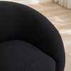 SEYNAR Modern Glam Teddy Fabric Upholstered 360 Degree Swivel Accent Armchair Set of 2 - 4 of 4