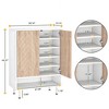 Kumasinova 28.74 Inch Shoe Cabinet,Modern Entryway 18-Pair Shoe Cabinet Storage Organizer with 2 Doors and Open Shelf for Entryway - 3 of 4