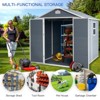 CAVINAS Durable Resin Outdoor Storage Shed with Gable Roof and Lockable Door with Window for Backyard, Lawn - 2 of 4