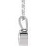Pompeii3 1/5Ct Diamond Solitaire Necklace Bezel Pendant Available in White Or Yellow Gold - 2 of 4