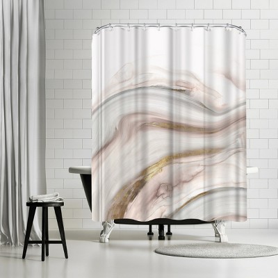 Americanflat Marble Water by Pi Creative Art Shower Curtains