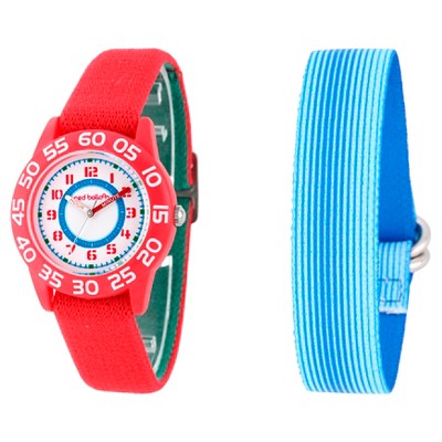 Boys' Red Balloon Red Plastic Time Teacher Watch - Red