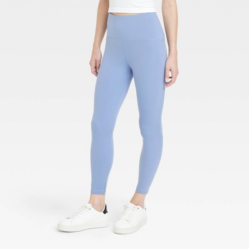 Women's High Waisted Everyday Active 7/8 Leggings - A New Day™ Light Blue  Xl : Target