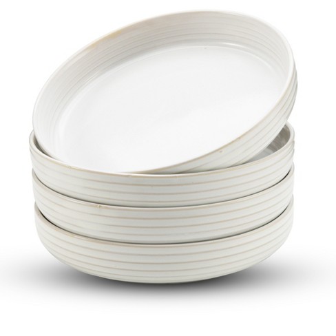 White Pasta Bowls, Set of 4