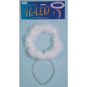 Forum Novelties White Marabou Angel Halo Costume Headband - 1 of 1