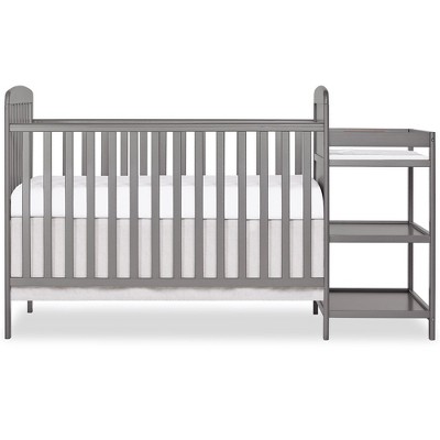 Grey crib hotsell changing table combo