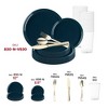 Smarty Had A Party Navy Flat Plastic Wedding Set - 30 Sets - 4 of 4