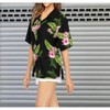 LA LEELA Button Down Shirt for Women Floral Summer Beach Party Tropical Blouses Short Sleeve Vacation Shirts Hawaiian for Women - 3 of 4