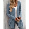Coolmee Womens Long Sleeve Lightweight Open Front V-Neck Casual Cardigan Sweaters Outerwear with Pockets - 4 of 4