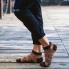 Warm Woolen Block Knitting Ankle Socks - Men's Sizes Adult Large from the Sock Panda - 2 of 3