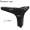 Aoibox Triangle Metal Furniture Legs Matte Black 4 Inch Set of 4 Heavy Duty Cabinet Dresser Replacement Feet Anti-Slip Design - 2 of 4