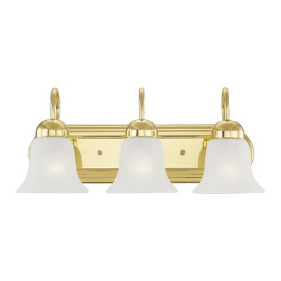 Livex Lighting Riviera 3 - Light Vanity in  Polished Brass