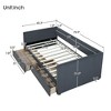NicBex Twin Size Daybed with Storage Upholstered Corduroy Fabric Daybed Frame with 2 Spacious Drawers for Apartment - 2 of 4