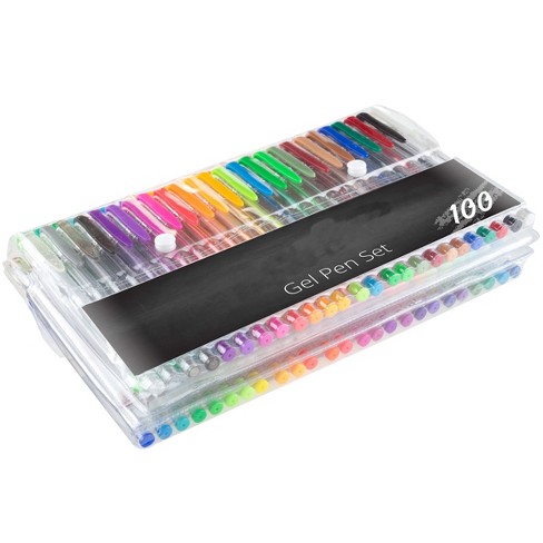  Glitter Gel Pens, 100 Color Glitter Pen Set for