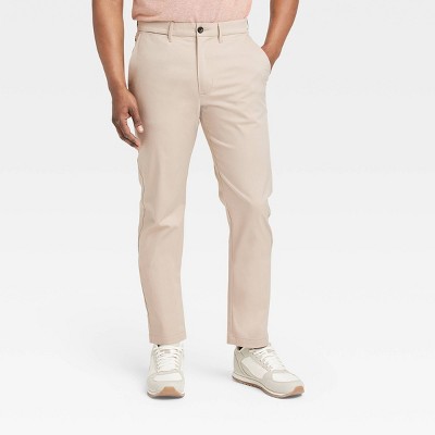 Men's Slim Fit Tech Chino Pants - Goodfellow & Co™ Light Taupe 33x30