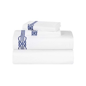 Cotton Gold Embroidered Sheet Set by Blue Nile Mills - 1 of 4