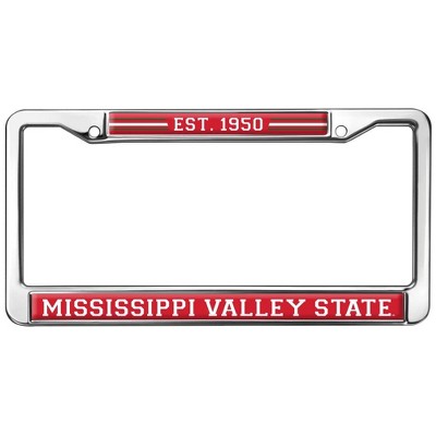 Mississippi Valley State School Logo Full Size Standard License Plate Metal Frame