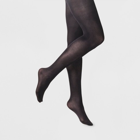 Women's 50D Opaque Control Top Tights - A New Day™ Black S/M