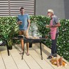 Costway Portable Charcoal Grill w/ Electric Roasting Fork, Removable Legs & Side Trays - 3 of 4