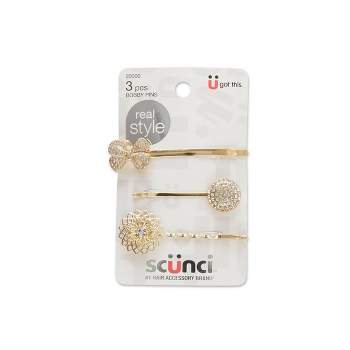 Scunci Real Style Decorative Trend Alert! Hair Pins, Metallic Gold