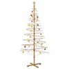 vidaXL Wooden Christmas Tree with Stand Brown 82.7" bamboo - 3 of 4