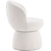YOUNIKE Swivel Makeup Vanity Chair Boucle Fabric Barrel Accent Chair Upholstered Dining Chair 22" Wide Sofa Chair for Dressing Nook - 4 of 4