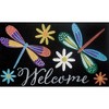 Colorful Dragonflies Spring Natural Fiber Coir Doormat 30" x 18" Briarwood Lane - 3 of 3