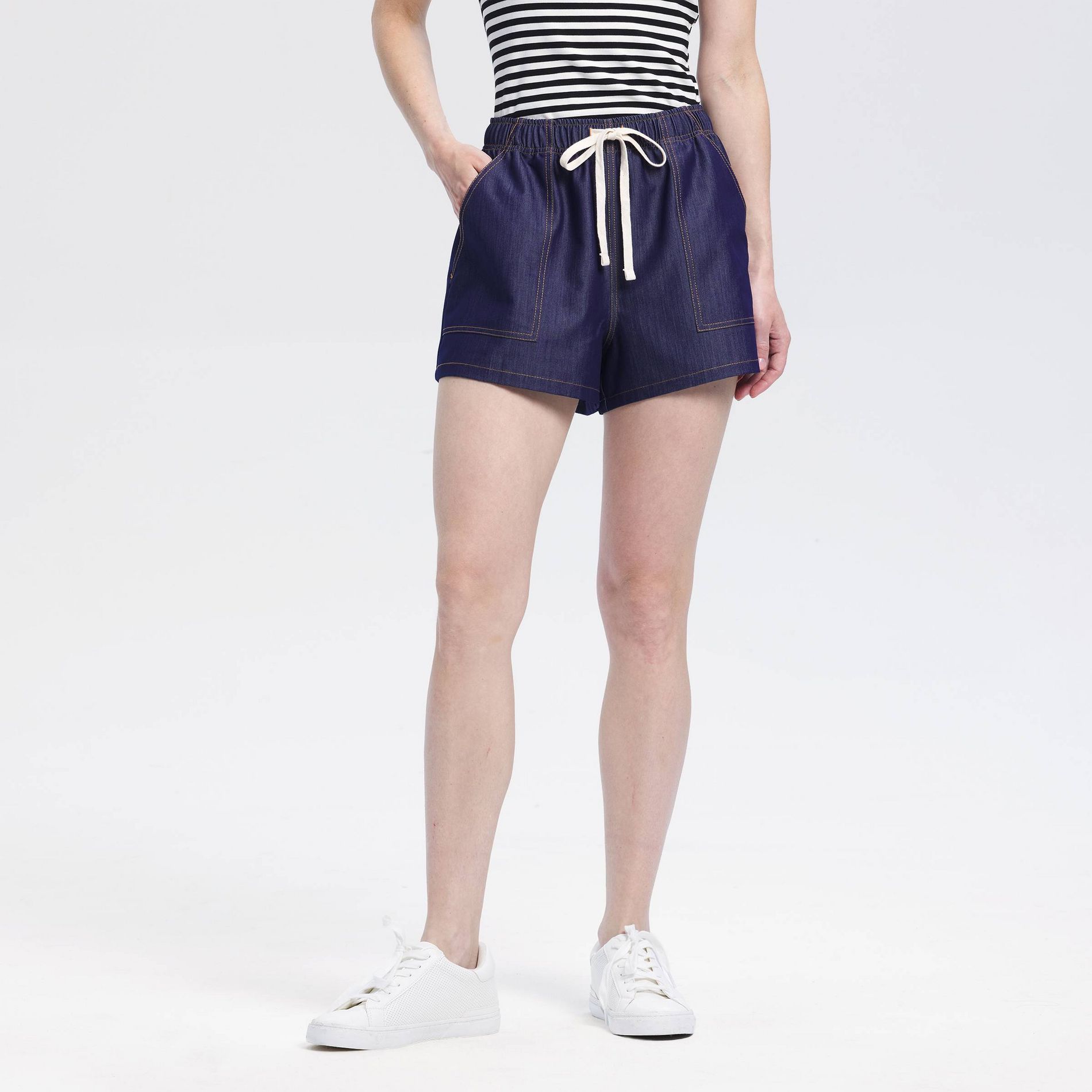 Women's High-Rise Tencel Twill Pull-On Shorts - A New Day™