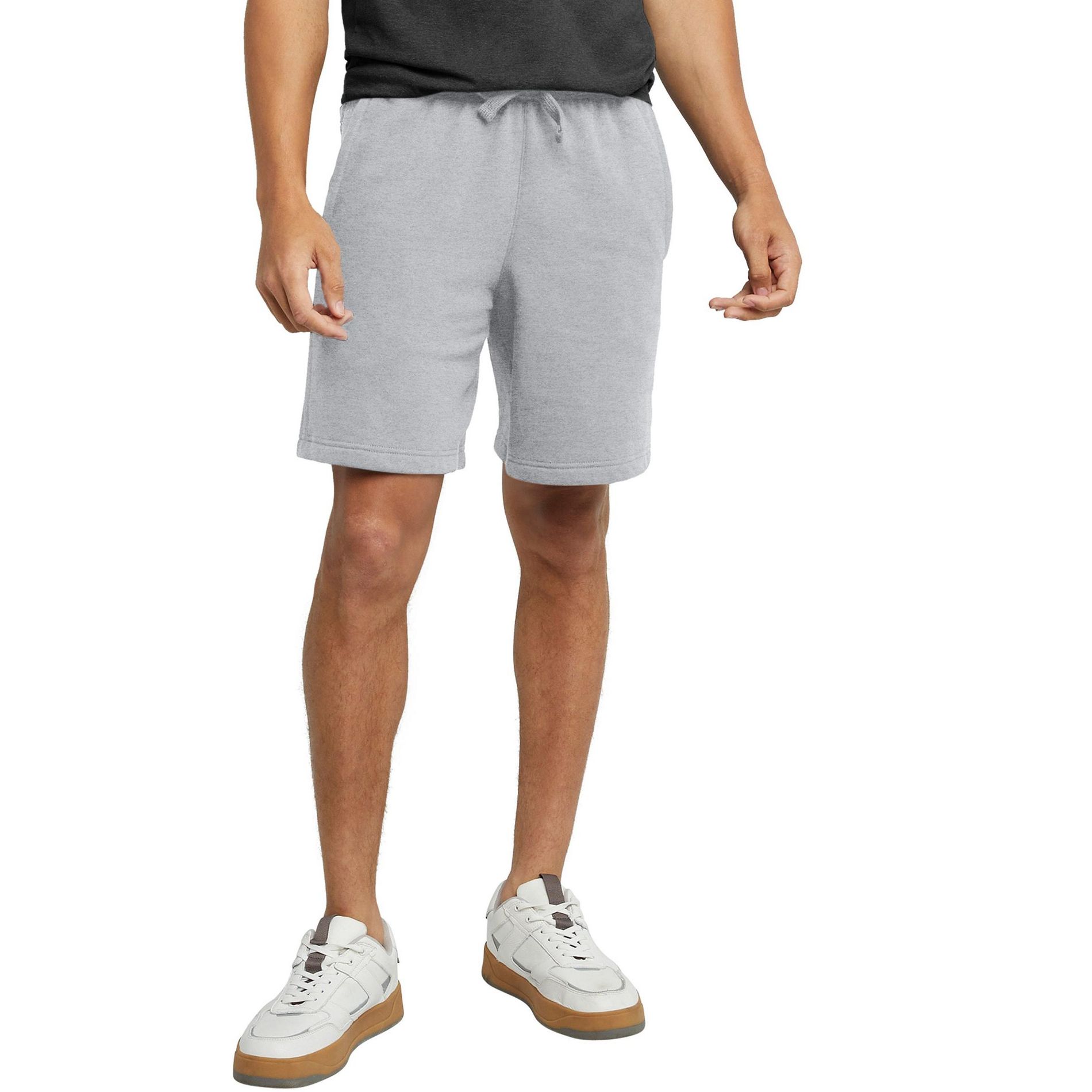 Hanes Originals Men's Fleece Sweat Shorts, 8" Light Steel Heather L