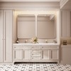 Rectangular Framed Tempered Glass Wall-Mounted Bathroom Vanity Mirror - 3 of 4