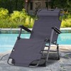 PAGED Folding Camping Chairs 2-in-1 Tanning Chair with Pillow, Pocket for Camping, Beach, Picnics, Deck - 2 of 4