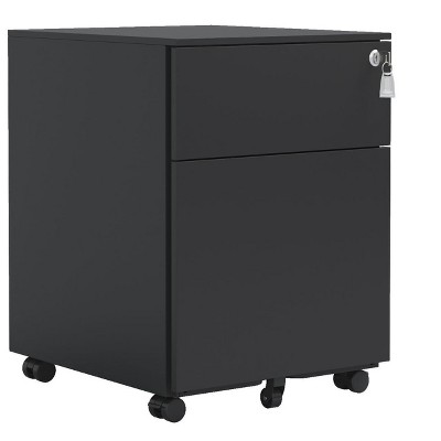 NicBex 3-Drawer Mobile File Cabinet with Lockable Drawers, Under Desk Storage Compact Storage for Documents, A4 Paper for Home, Office
