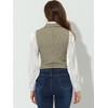 INSPIRE CHIC Women's Plaid Vintage Notched Lapel Collar Single Breasted Waistcoat Vest - 4 of 4
