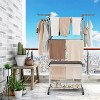 Boersma 1 pc 4-tier Clothes Drying Rack with Rotatable Side Wings and Collapsible Shelves - 4 of 4