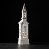 18"H Sullivans Christmas Lighted Shimmery Church, White, Indoor Christmas Decor - 4 of 4