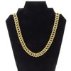 Gold Cuban Link Chain Necklace Iced Out Hip Hop Men Women Ginger Lyne Collection - 2 of 4