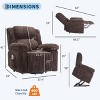 GustoWave Corduroy Manual Recliner Sofa with Pillow Top Arms, Thick Padding, Side Pocket, 400Lbs, Adjustable Recliner for Living Room - 2 of 4