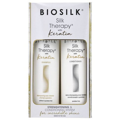 Biosilk Silk Therapy Plus Keratin Shampoo And Conditioner - 25 Fl Oz/2pk :  Target