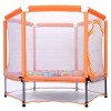 4.6FT Trampoline, Toddlers Indoor Outdoor Mini Trampoline with Safety Enclosure Net and Balls -ModernLuxe - 4 of 4