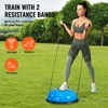 VEVOR Half Exercise Ball Trainer, 23 inch Balance Ball Trainer, 660lbs Capacity Stability Ball, Yoga Ball with Resistance Bands & Foot Pump - 4 of 4