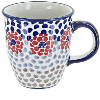 Blue Rose Polish Pottery Manufaktura Coffee Mug