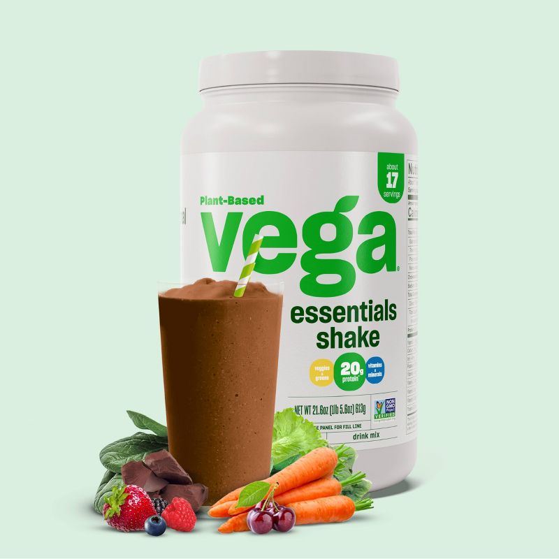 Vega Essentials Plant Based Vegan Protein Powder Shake - Chocolate - 21.6oz, 5 of 7